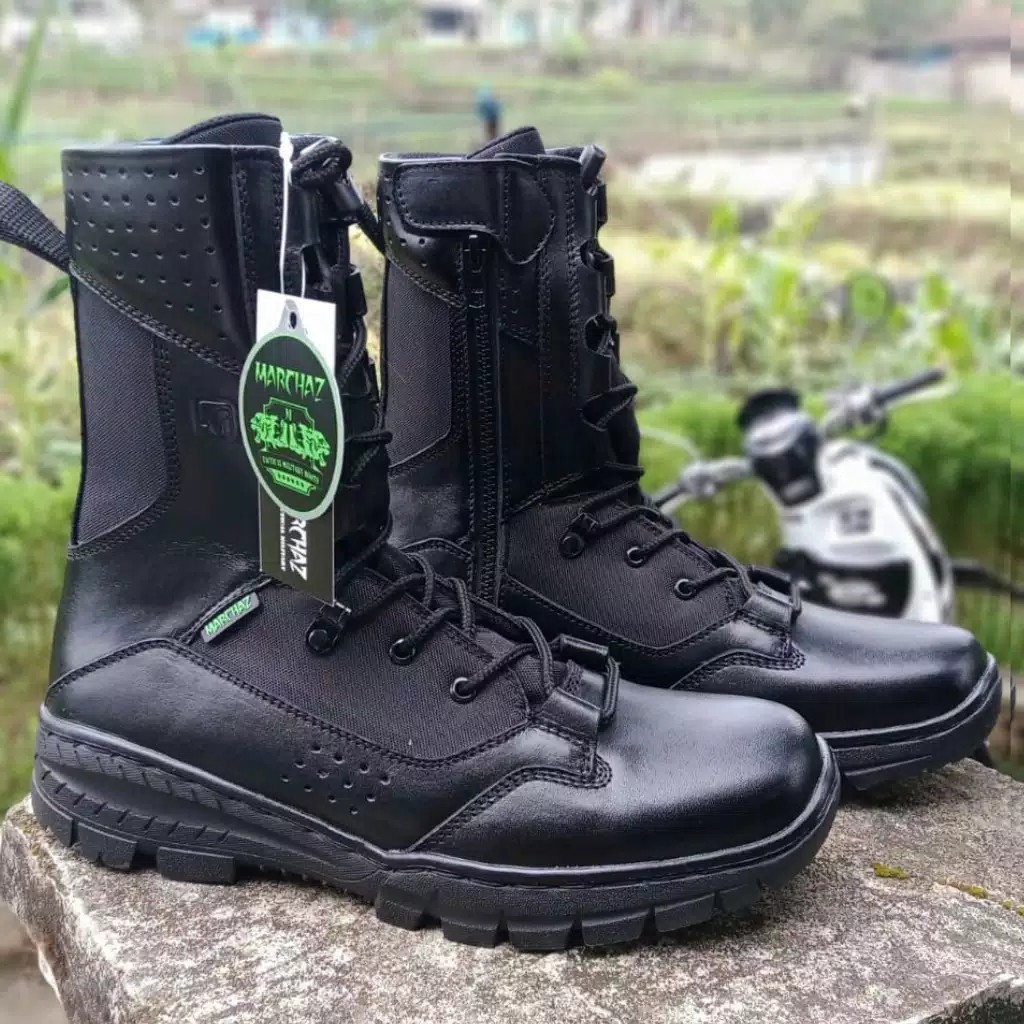 SEPATU PDL MARCHAZ KULIT ASLI SEPATU PDL TNI POLRI SECURITY SATPAM SEPATU BOOTS PRIA KULIT ASLI