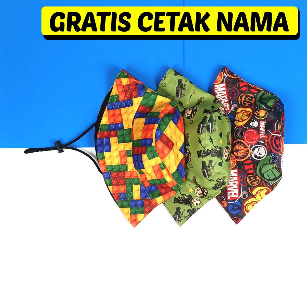 Bucket hat anak tali GRATIS CETAK NAMA - BH01