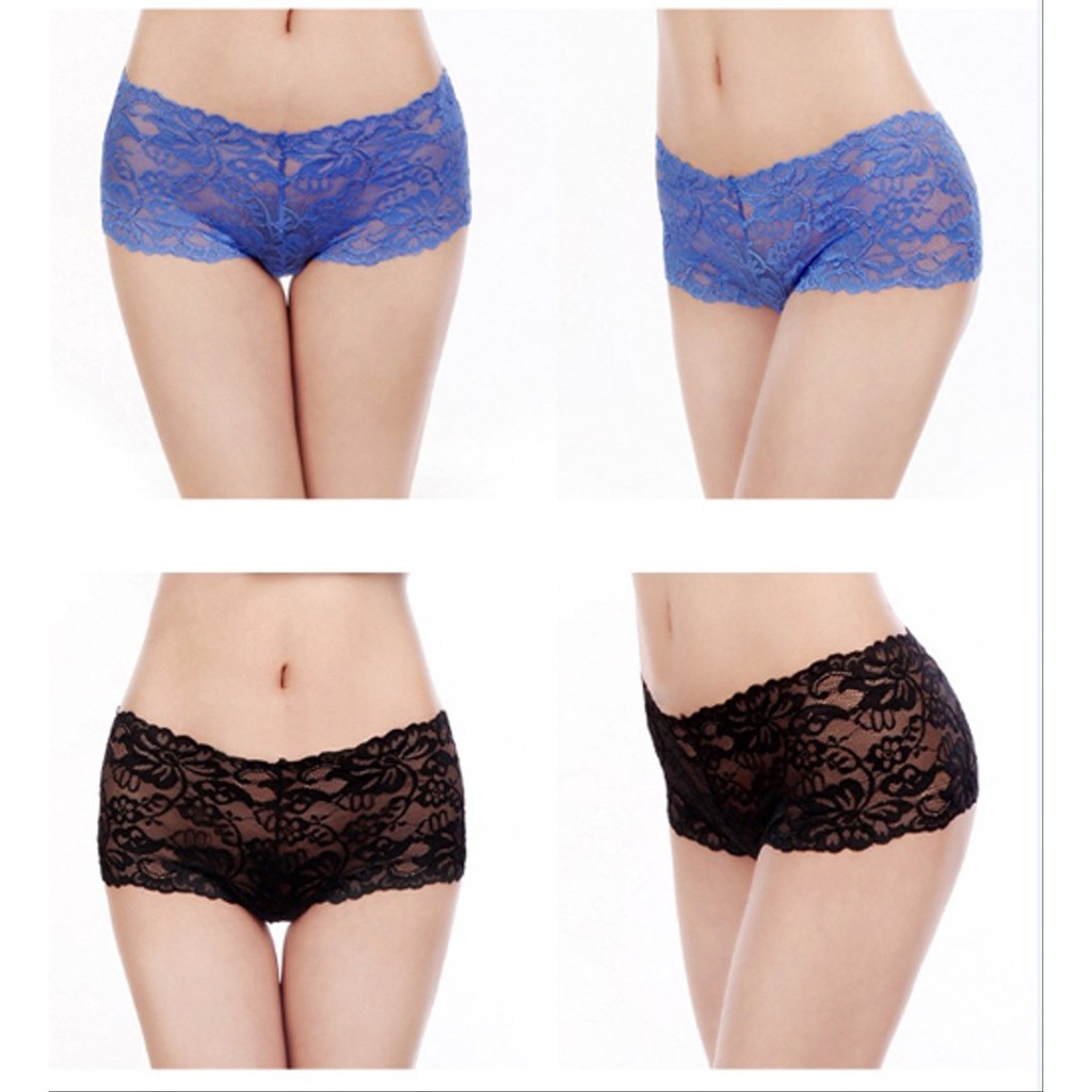 (COD) Celana Dalam Wanita Sexy Transparan boxer Seamless G string Motif C211/ 3pcs dan 6pcs /  RANDOM / BISA SATUAN