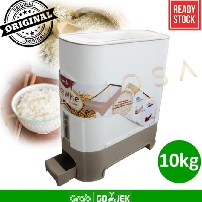 

ROVEGA: RICE BOX TEMPAT PENYIMPANAN BERAS 10KG KD1 SX354CS3