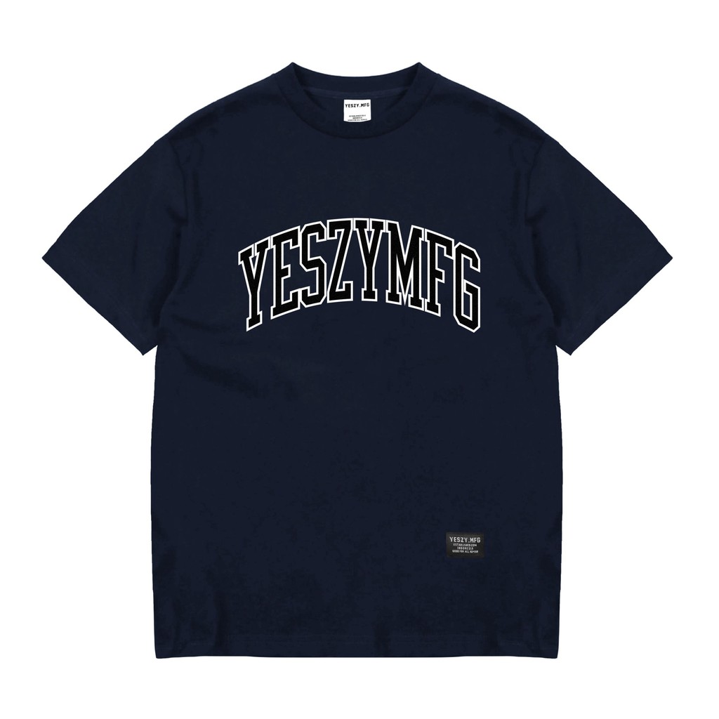 YESZY.MFG Tshirt Navy Ancient F. Black White