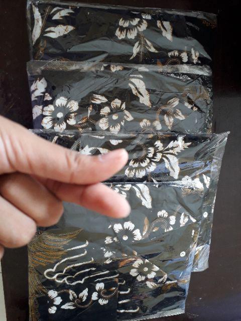 Tey-17 Batik Pria Asj Sa Hrb026 Kenongo Kemeja Tosca Pendek Pekalongan Padi M L Xl Sogan Tulis ::