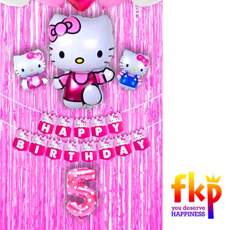 ➤ FUN KIDS PARTY Paket Simpel Dekorasi Ulang Tahun Anak Karakter Kartun/Set Dekor Ultah Anak Perempu