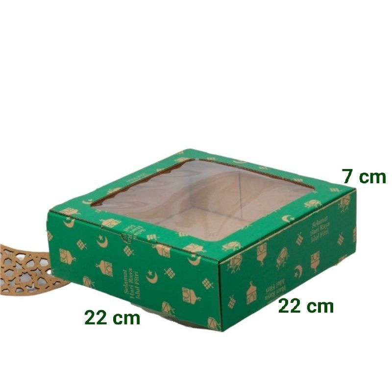 

box kue 22x22x7 cm - kotak kue - cake box - paper box - dus kue - box parcel - box kue idul fitri - box lebaran - giftbox - box mukena - box baju lebaran
