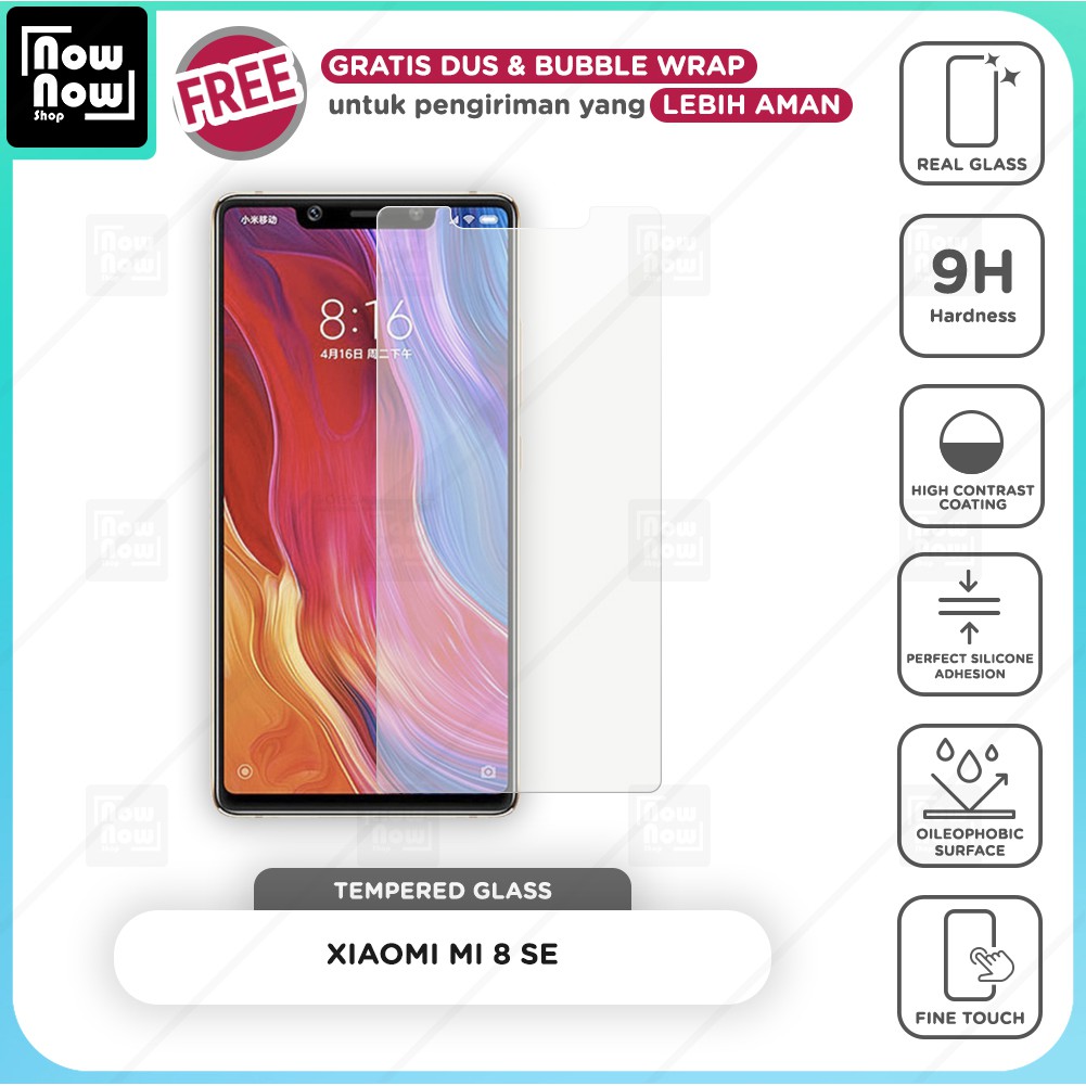 Tempered Glass Anti Gores Xiaomi Mi 8 SE Screen Guard Protector 9H Kaca Temperglass Mi8 SE