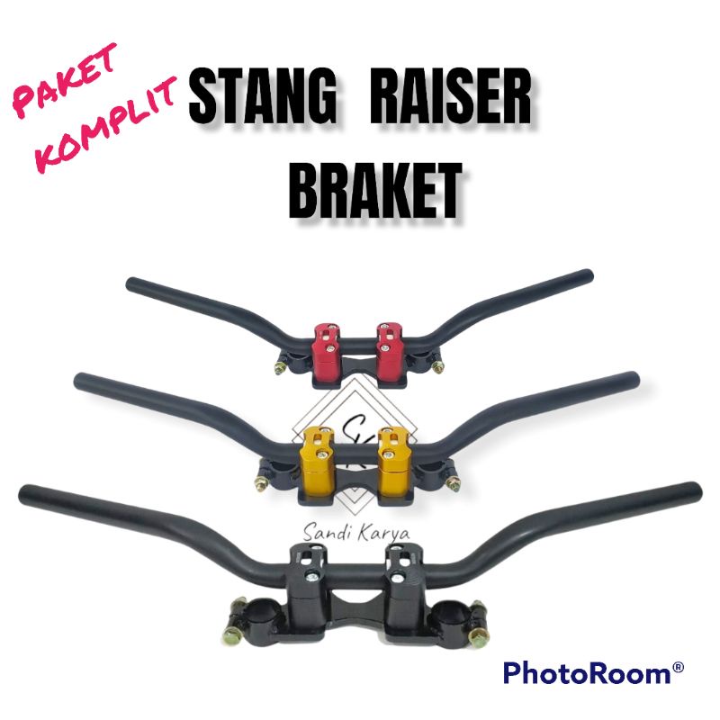 Stang Rzr Sonic dan Satria Fu plus Dudukan Stang Sonic Satria Fu | Raiser Stang Rzr Satria Fu