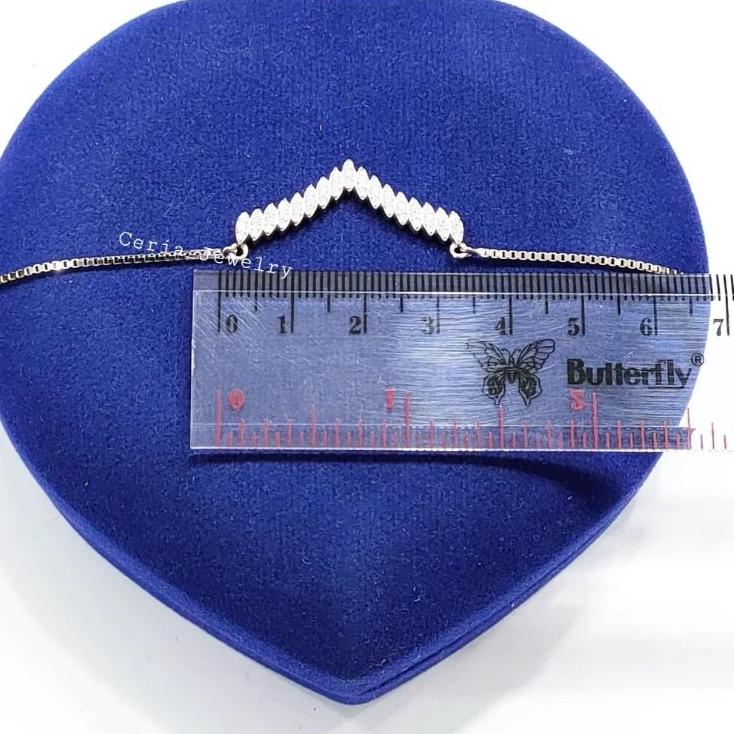 (STOK TERBARU) Kalung Perak Asli Silver Wanita 925 Lapis Emas Putih Model Kalung Fuji Permata / Kalu