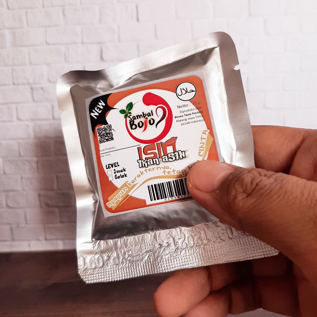 Sambal Viral Sambal Ikan Asin (Bojo ISIN) - Sambal Ikan Peda - Kemasan Sachet 20gr