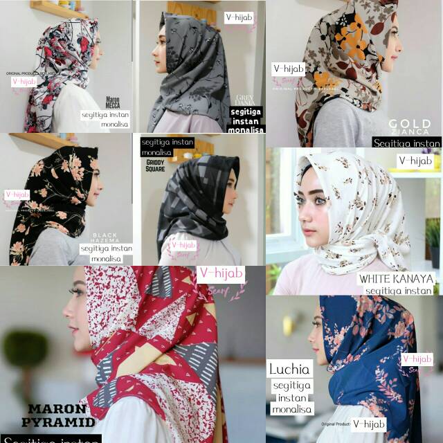 Hijab Instan Motif Segitiga