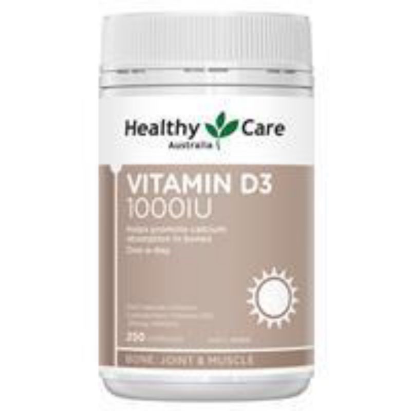 Healthy Care Australia Vitamin D3 1000 IU (250 Capsules) HALAL