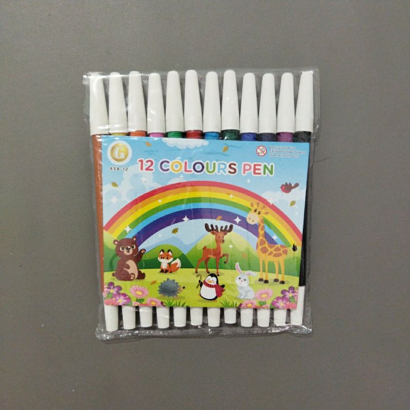 

SATU SET ( 12 WARNA ) Colour Pen Spidol 12 Warna Murah Alat Lukis Mewarnai