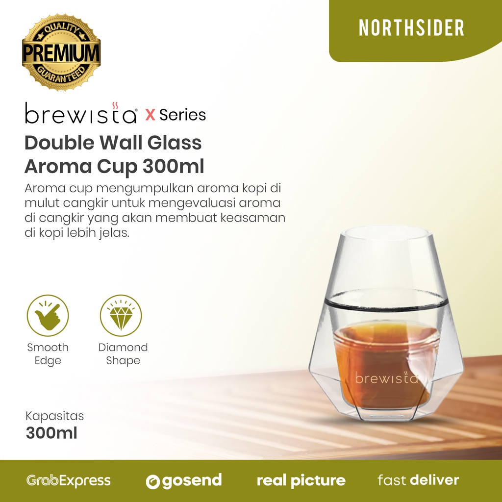 BREWISTA X-SERIES DOUBLE WALL GLASS AROMA CUP &amp; TASTE CUP