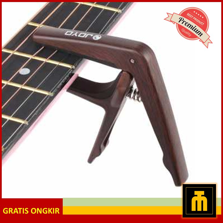 Kapo  Capo Desain Kayu Gitar Wood Design - JOYO Coklat