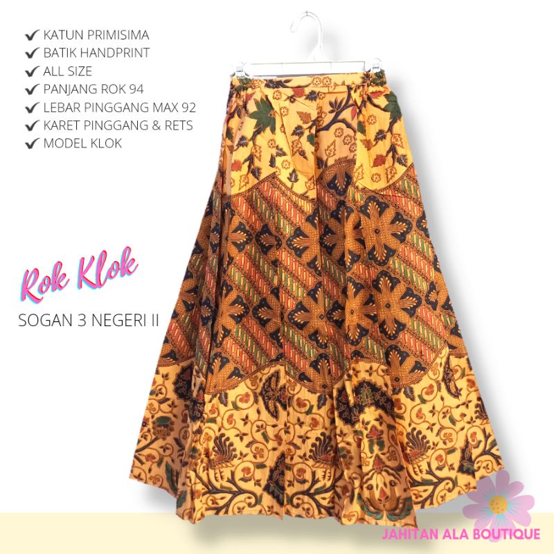 ROK KLOK SOGAN 2 - Bawahan Batik Rok Perempuan Motif Sogan Terbaru