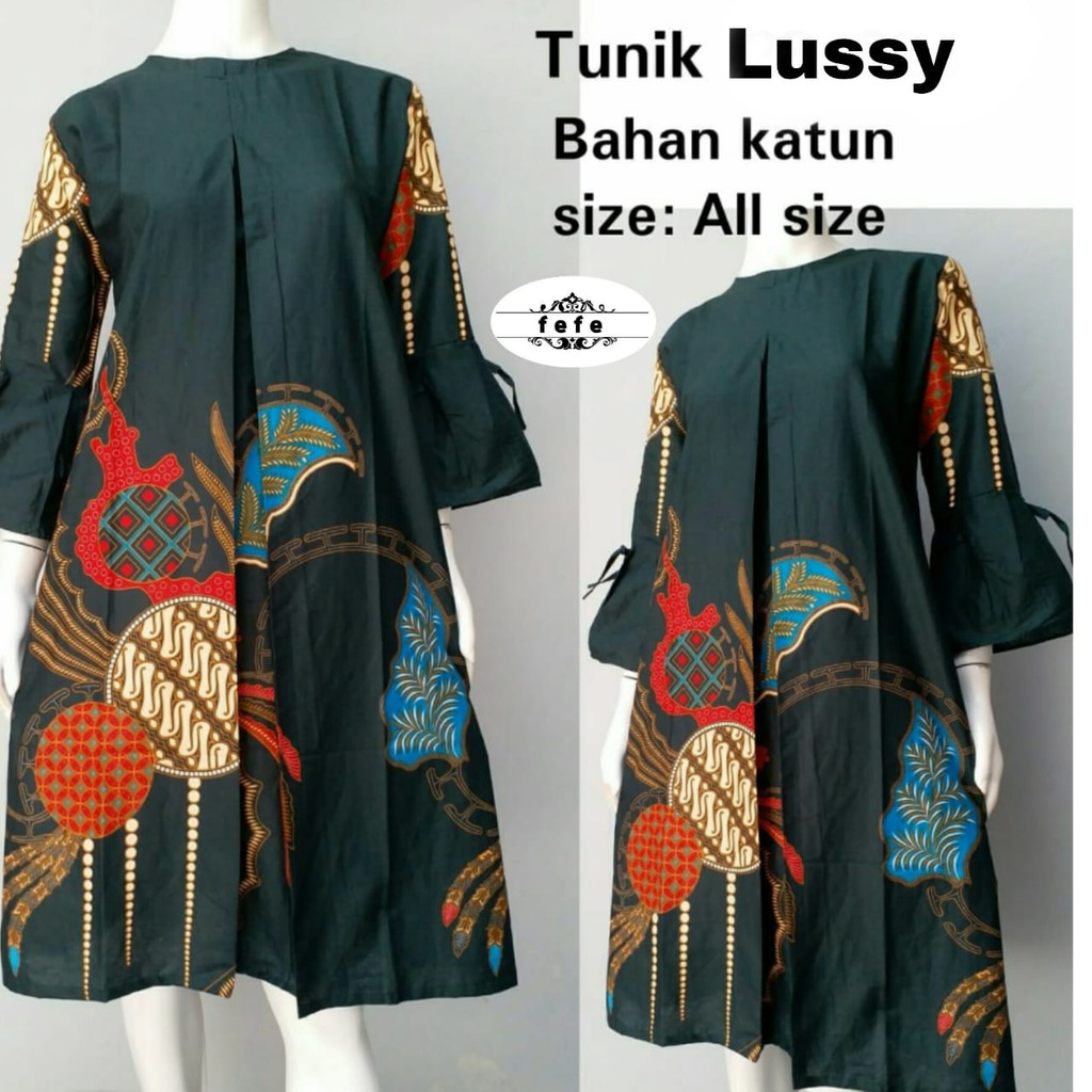 BAJU BATIK WANITA MODEL TUNIK LUSSY TERBARU