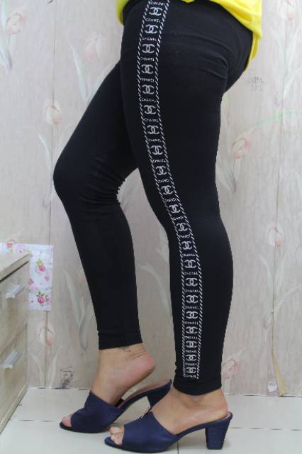 LEGGING IMPORT MURAH CHANEL NEW SILVER