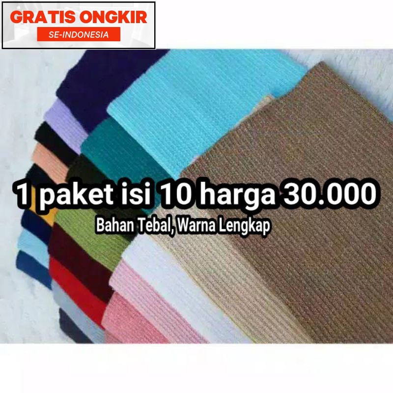 Ciput rajut polos isi 10 Inner hijab Ciput rajut premium Ciput kaos premium Daleman kerudung Dalaman