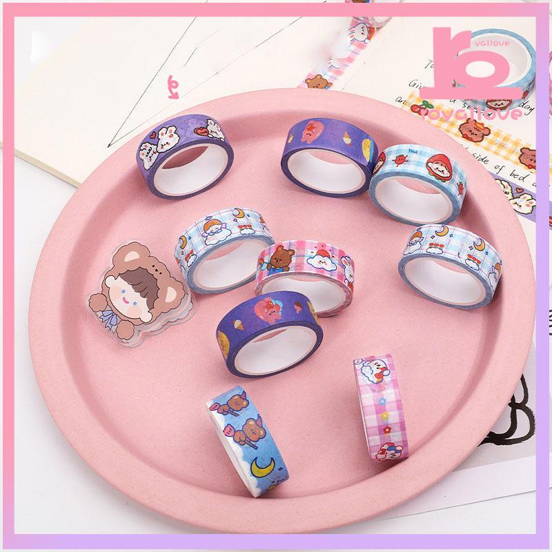 

COD✨Pita beruang lucu bahan akun tangan DIY dan pita kertas stiker pita anak-anak-love