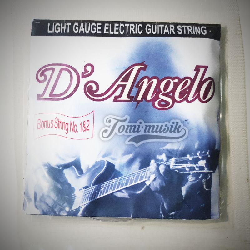 senar gitar elektrik D'angelo ORIGINAL 009 bonus senar 1 dan 2