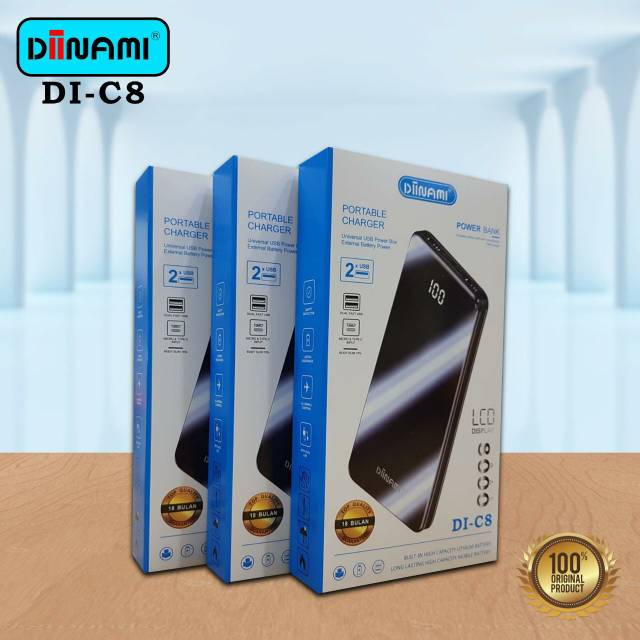 POWERBANK DIINAMI 8000MAH BERGARANSI RESMI 1TAHUN
