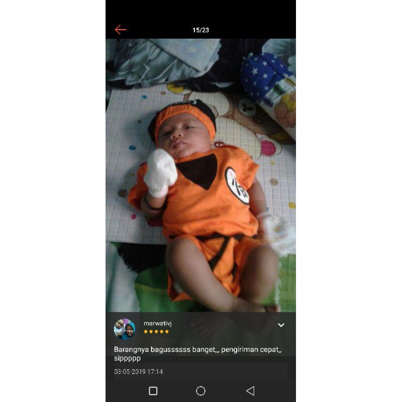 JUMPER BAYI BAJU BAYI GOKU /jumpsuit baby dragonball