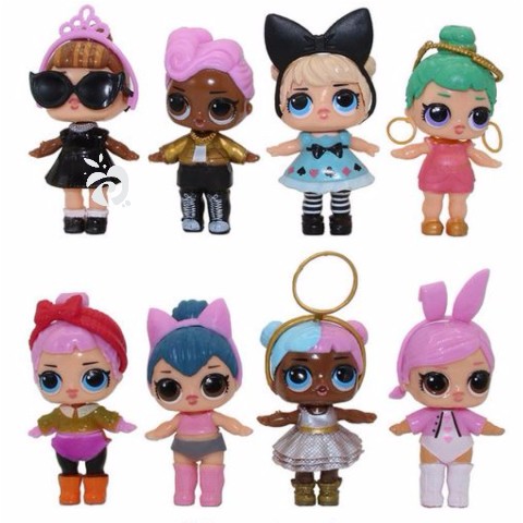  LOL  Surprise Dolls Figure Set 8 Mainan Pajangan Miniatur 