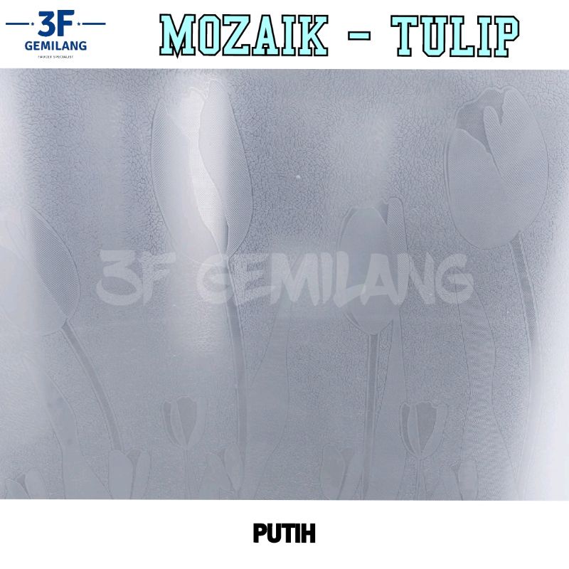 Fiber Plastik Penutup Pagar Motif Embozz GRAND MOZAIK - TULIP Meteran