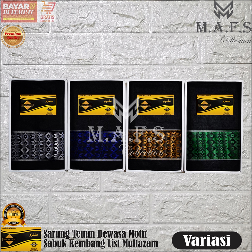 SARUNG DEWASA SARUNG TENUN MOTIF SABUK KEMBANG LIST WARNA MULTAZAM