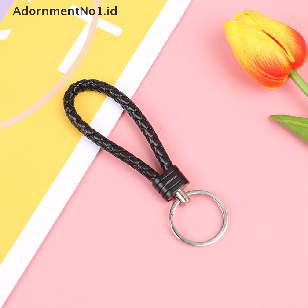 (AdornmentNo1) 1pc Gantungan Kunci Mobil / Tas Tali lanyard Bahan Kulit Untuk Pria