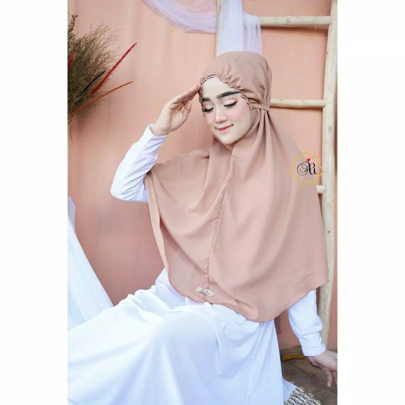 Bergo SELLY kerut / khimar kerut / khimar tali / kerudung kerut