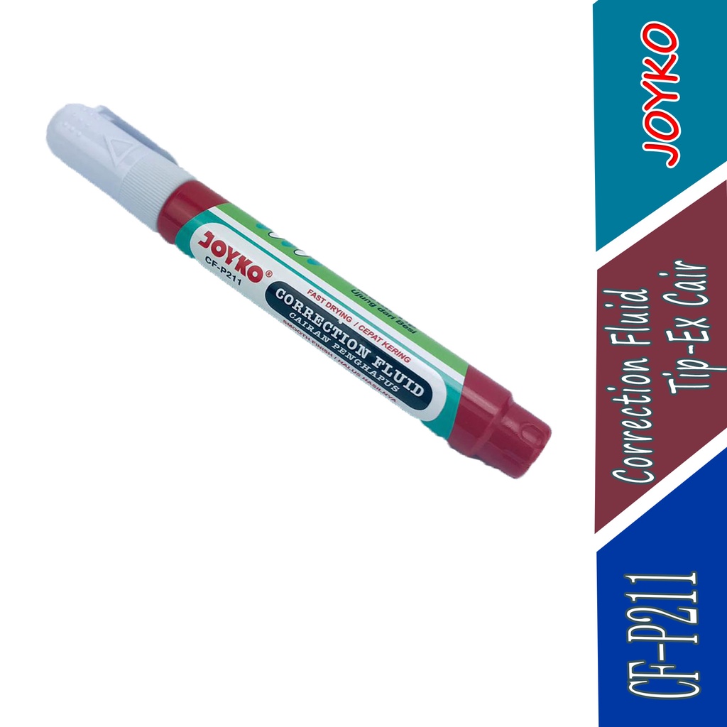 

Tip-Ex - Joyko CF-P211 - Correction Fluid - Tip-Ex Cair - Merah