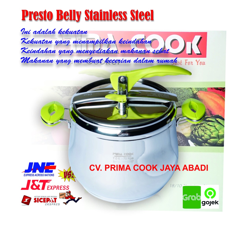 PRIMA COOK - Presto Belly Stainless Steel 9 Ltr