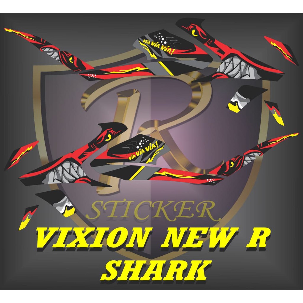 Striping stiker decal all new vixion R shark
