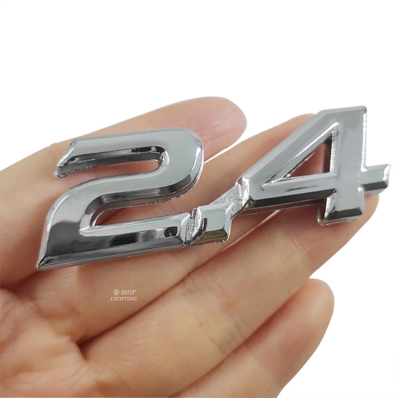 1pc Stiker Emblem / Badge Pengganti Bahan ABS 2.0 2.4 2.5 2.7 &quot;2.7&quot; 2.0 2.4 &quot;Untuk Mobil