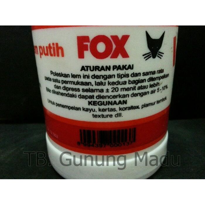 

LEM FOX PUTIH / LEM PUTIH / LEM KAYU 1 KG Limited