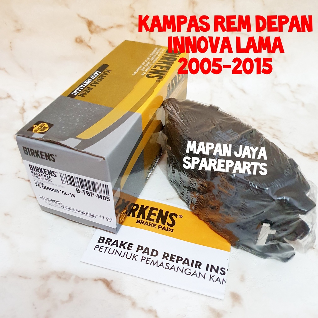 BRAKE PAD BIRKENS - KAMPAS REM DEPAN INNOVA (2005-2015)