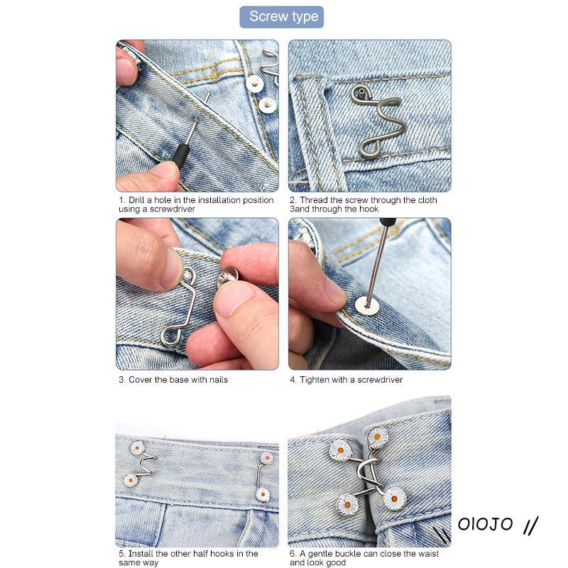 【COD】Kancing Metal Dapat Dilepas Untuk Celana Jeans