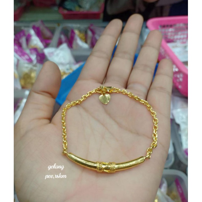 Gelang lapis mas 24k,awet,bisa disepuh ulang