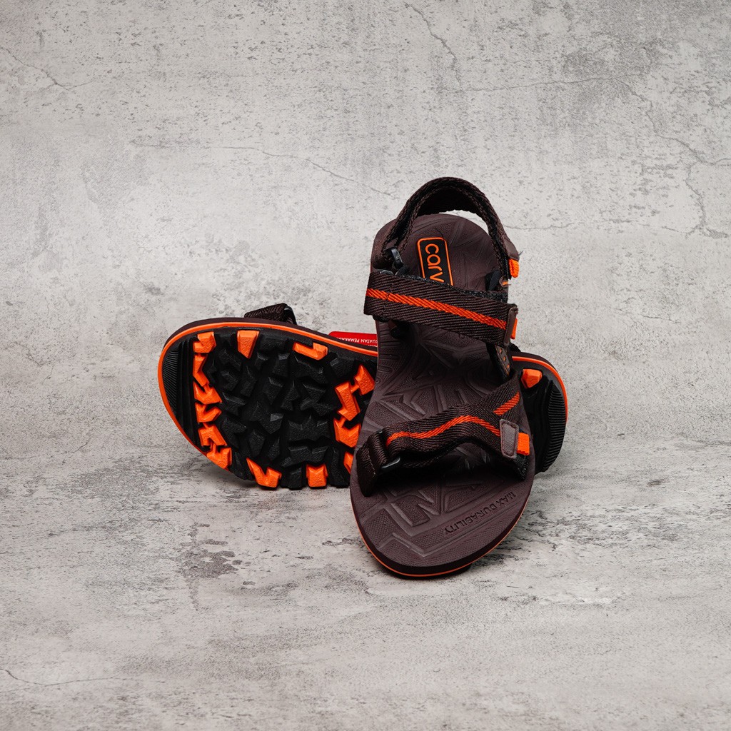 SANDAL GUNUNG CARVIL AVENGER - GM TERBARU WARNA BLACK NEON GREEN/BLACK RED / BROWN ORANGE