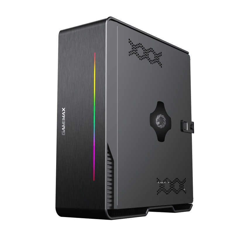 Gamemax Violin Black Ultra Slim - RGB Strip Mini-ITX Gaming Case