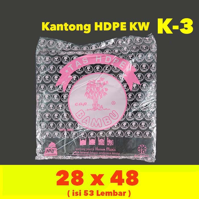 Kantong Plastik Kresek Hitam Tebal UK 28x48 HDPE