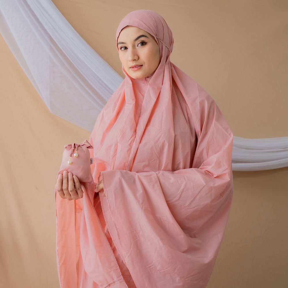Alif Modern Wear - Mukena Mini Parasut Premium Korea Travel - Bridal Rose