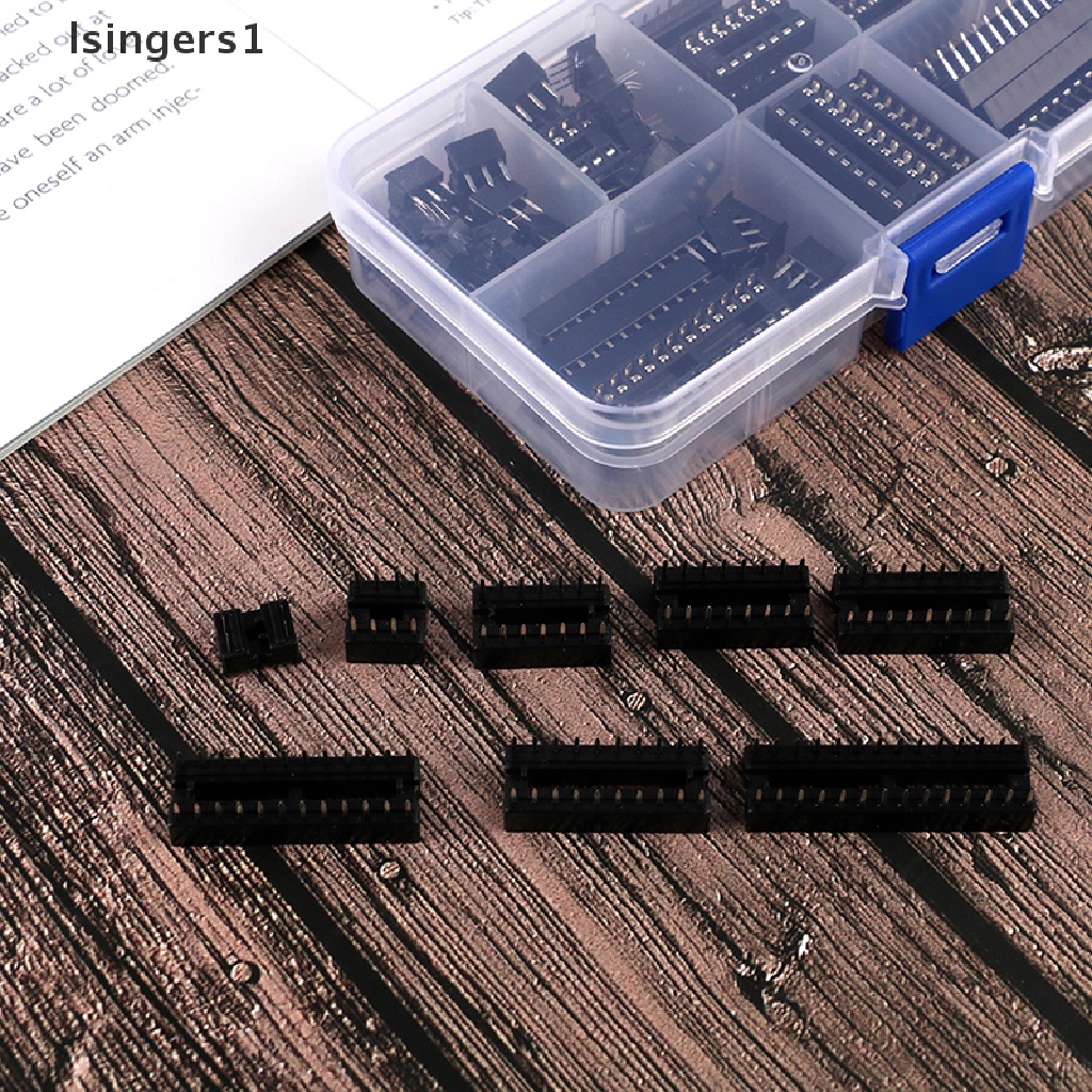 (lsingers1) 66pcs / Box Soket DIP IC Tipe Solder 6 / 8 / 14 / 16 / 18 / 20 / 24 / 28 Pin