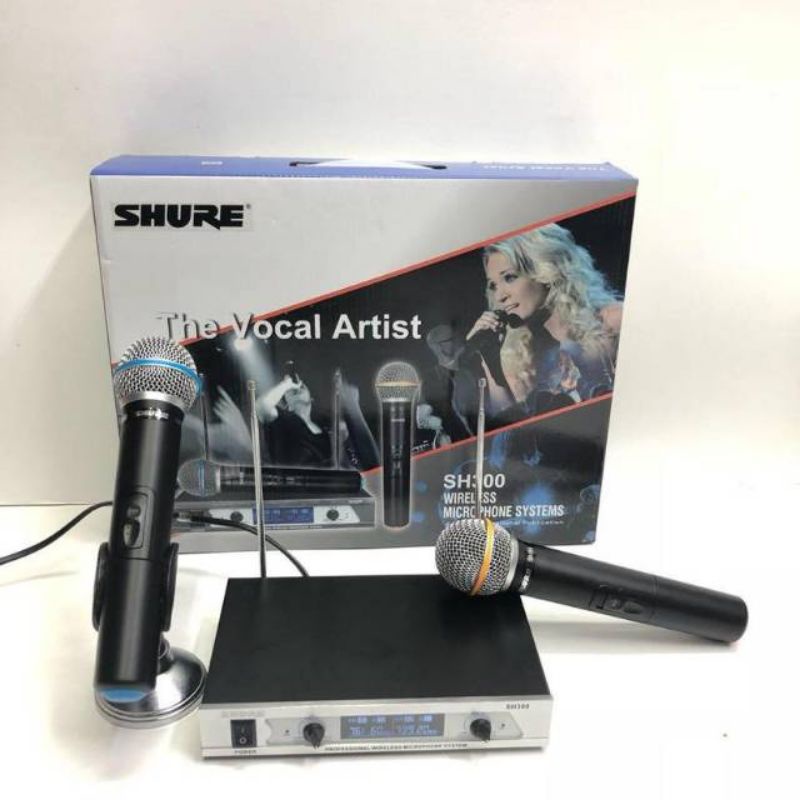 Microphone wireless shure SH 300 ( Handheld ) mic pegang