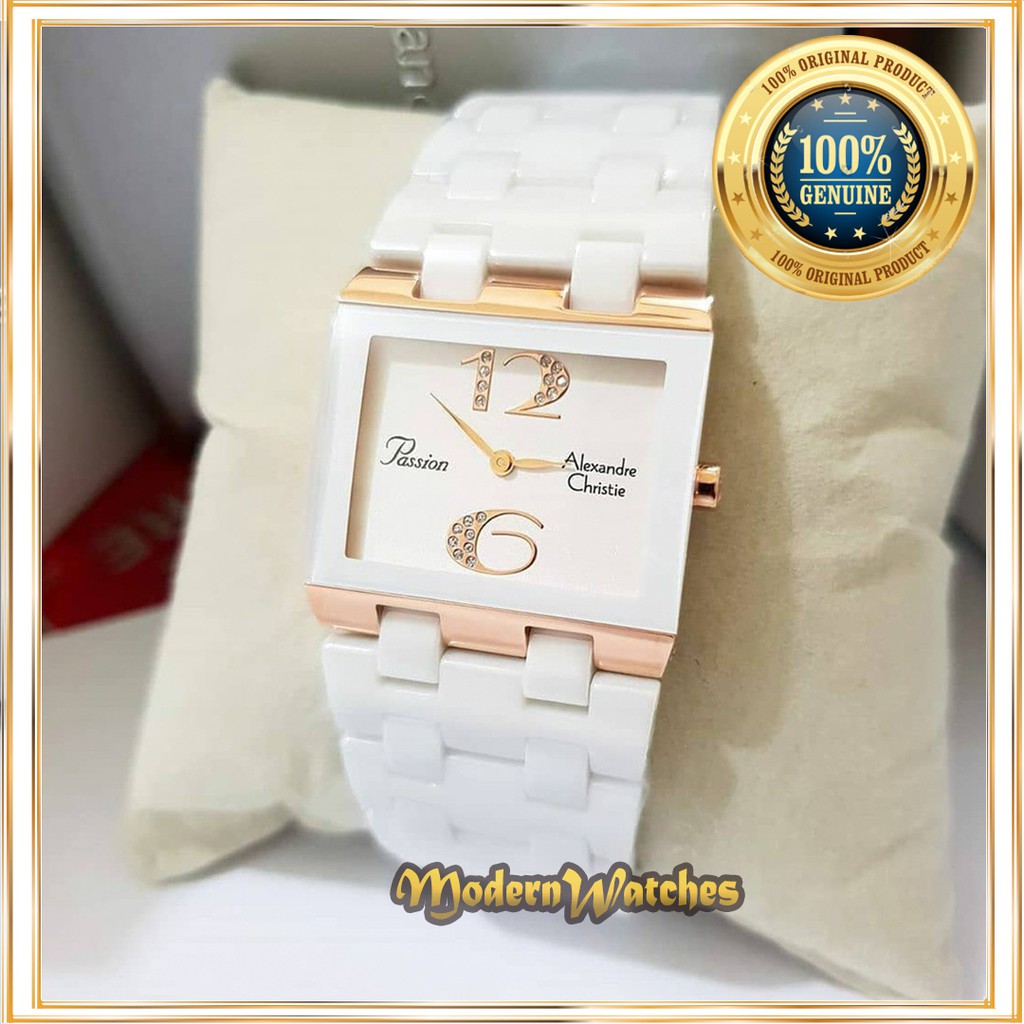 Jam Tangan Ori Terbaru Alexandre Christie AC 2881 Rosegold Soft Pink Keramik Alexander Terlaris