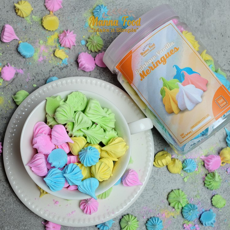 

Rainbow Vanilla Meringue