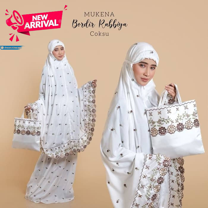 Mukena Dewasa Terbaru 2021 Motif Bunga Janda Bolong Remaja Kekini IT761 Mukena Dewasa Bordir Rabbiya