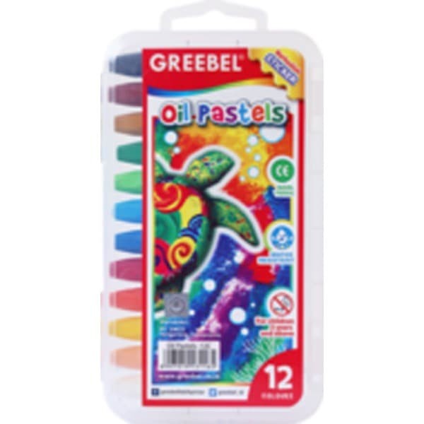 

PASTEL-DRY-OIL- CRAYON GREEBEL 12 - OIL PASTELS 12 COLOURS - OIL PASTEL -OIL-DRY-PASTEL.