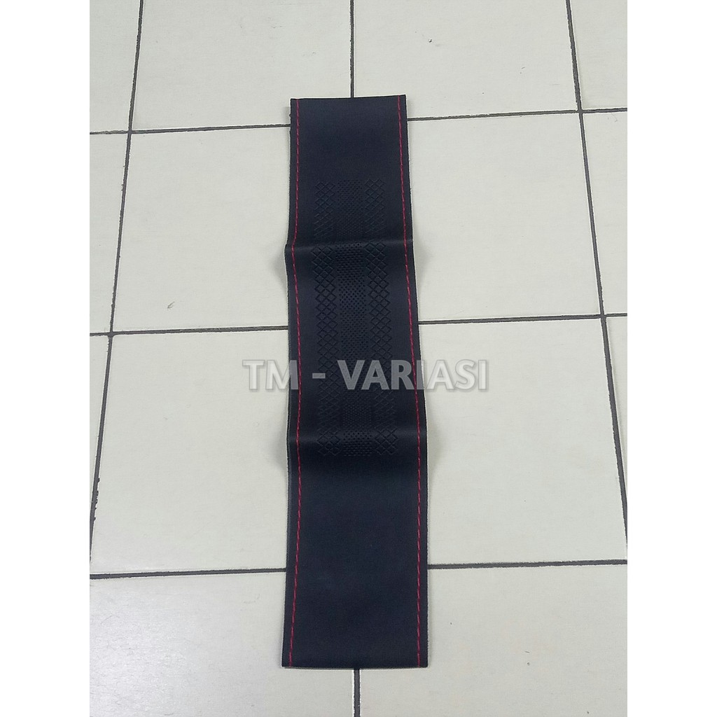 Sarung Stir Kulit Cover Stir Mobil Hitam Motif Daimond Model Jahit Universal