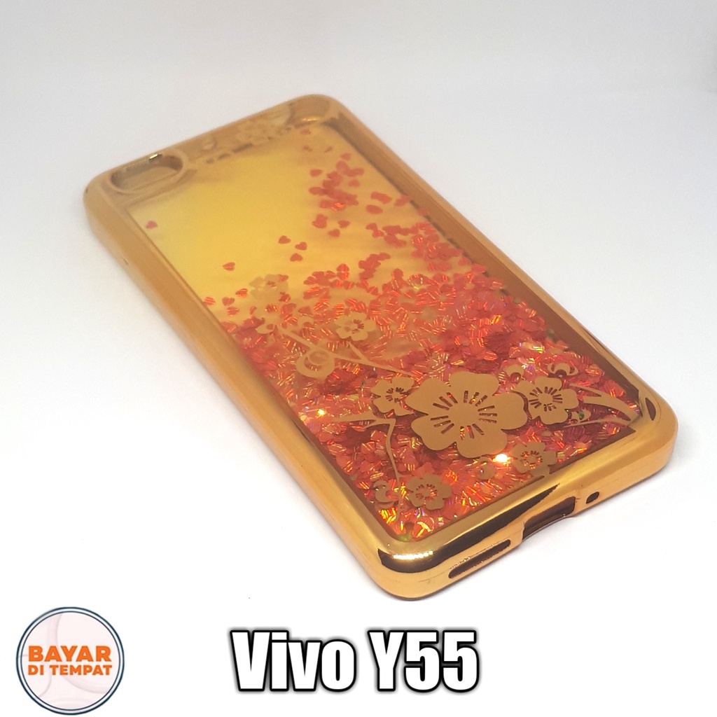 Case Hp Model Water Gliter Shinning Chroom For Vivo Y55